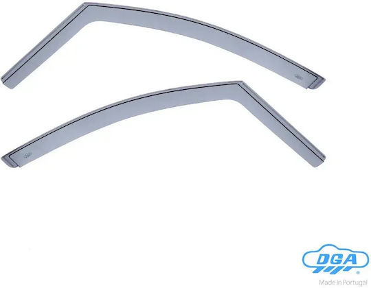 DGA Set of Windbreakers Front Car Dark Fime for Peugeot 2008 2pcs
