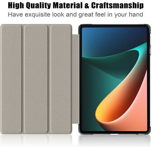 Три-слойна Стойка Флип Капак Тъмносин Xiaomi Pad 6