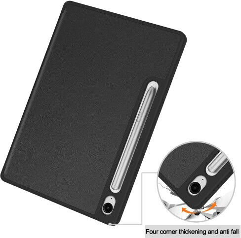 Tri-fold Βάση Στήριξης Flip Cover Μαύρη (Samsung Galaxy Tab S10 FE, S9 FE, Tab S9)