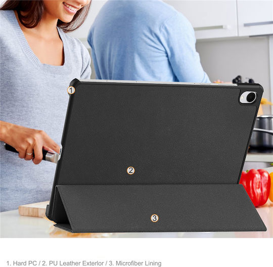 Techsuit Foldpro Samsung Galaxy Tab S12 Plus Schwarze Tablet Hülle