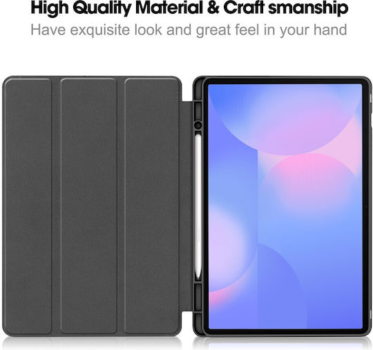 Tri-fold Βάση Στήριξης Flip Cover Μαύρη (Samsung Galaxy Tab S10 FE+)