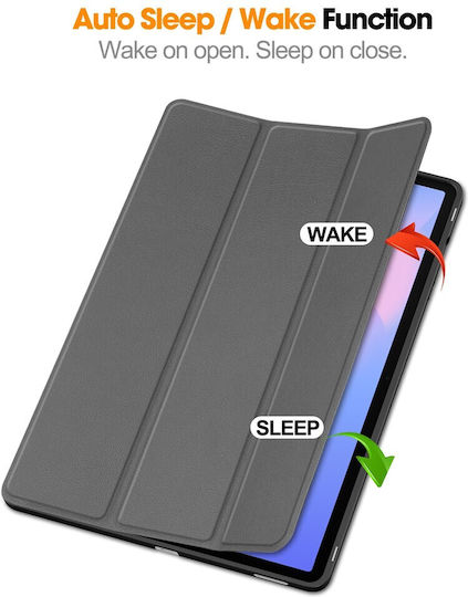 Tri-fold Suport Stand Flip Cover Gri (Samsung Galaxy Tab S10 FE+)