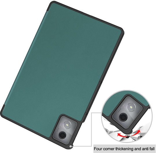 Tri-fold Βάση Στήριξης Flip Cover Πράσινη (Lenovo Tab K11 Plus)