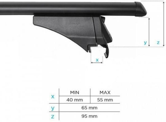 Menabo Μπαρες Οροφης Αλουμινιου Tiger Xl Black 1315 Cm Μαυρο Χρωμα Bmw X1 E84 5 Doors 2012>2015 Flush Ή Raised Rails-2 Τεμ 8600/mb Mp.8600/mb-19