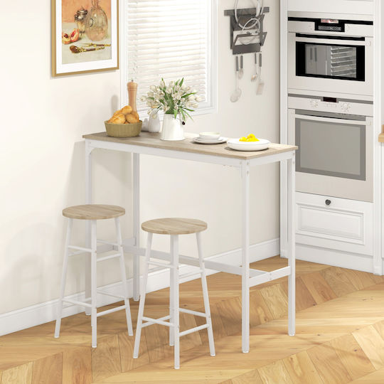 Bar-Tisch mit 2 Hockern 105x40cm