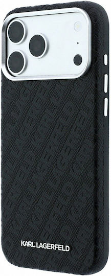 Karl Lagerfeld Pu Grained Allover Semi Wrap Magsafe Case Iphone 18 Pro Max Black