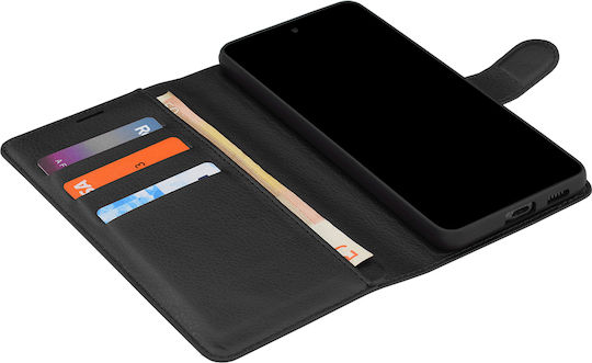 Techsuit Folio Wallet Δερμάτινο / Σιλικόνης Μαύρο (Honor 600)