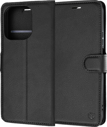 Techsuit Folio Wallet Δερμάτινο / Σιλικόνης Μαύρο (Honor 600)