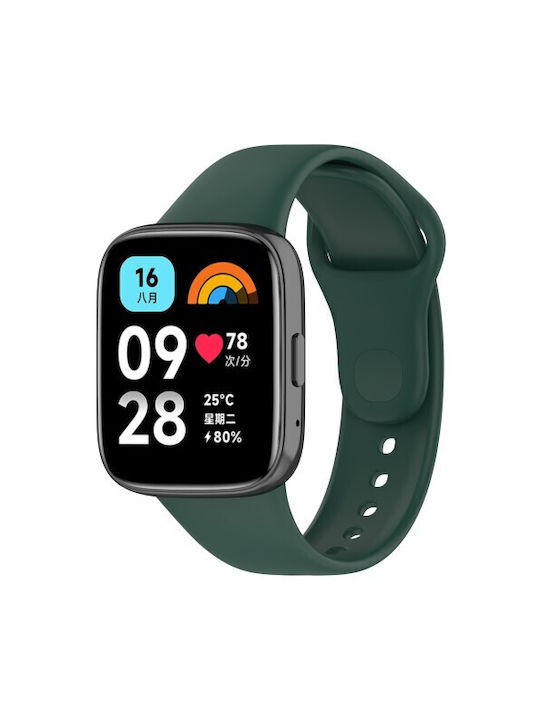 Armband Silikon mit Pin Dark Green (Xiaomi Redmi Watch 3 Lite / Watch 3 Active)