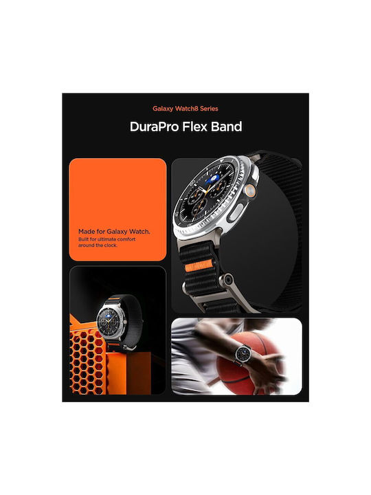 Spigen DuraPro Flex Fabric Black Strap Galaxy Watch 8 8 Classic 9