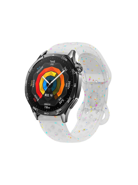 Curea Din Silicon 22mm Cu Mai Multe Găuri Huawei Watch Gt 5 46mm 5 Pro 46mm Transparent Curea Din Silicon 22mm Cu Mai Multe Găuri Huawei Watch Gt 5 46mm 5 Pro 46mm Transparent