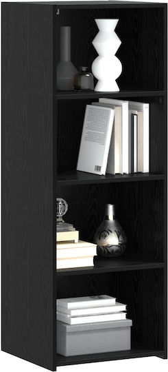 Highboard Hängeschrank fürs Wohnzimmer aus Spanplatte in Schwarz und Eiche 45x41x124 cm
