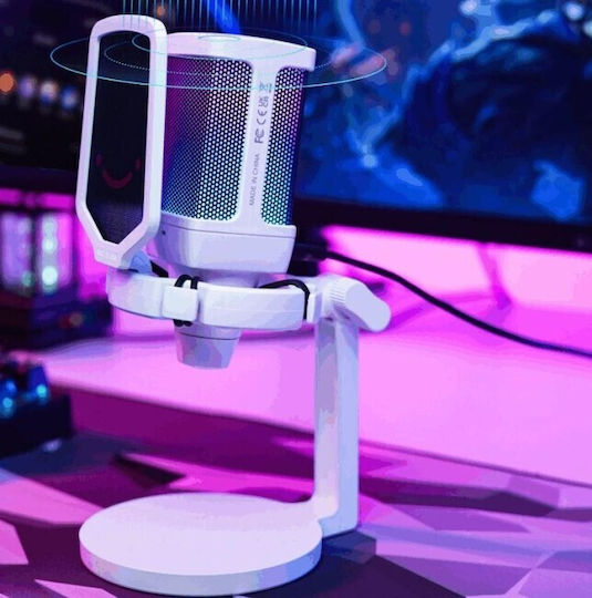 Fifine Q6TW Microphone Shock Mounted in White Color