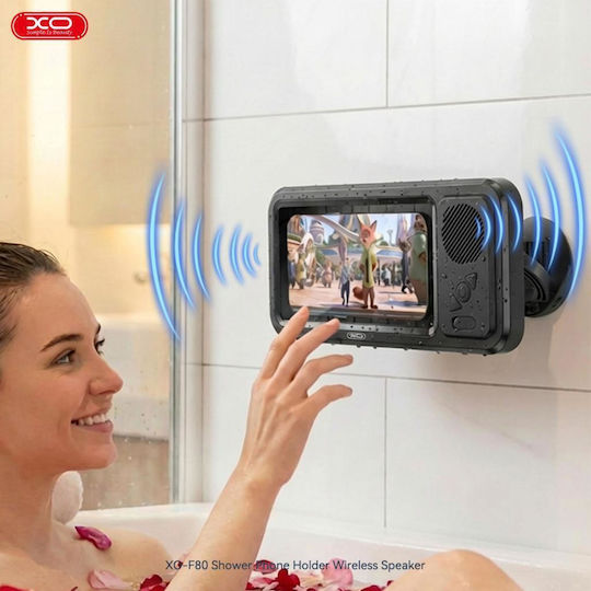 XO F80 Водоустойчива стойка за мобилен телефон за душ Bluetooth високоговорител
