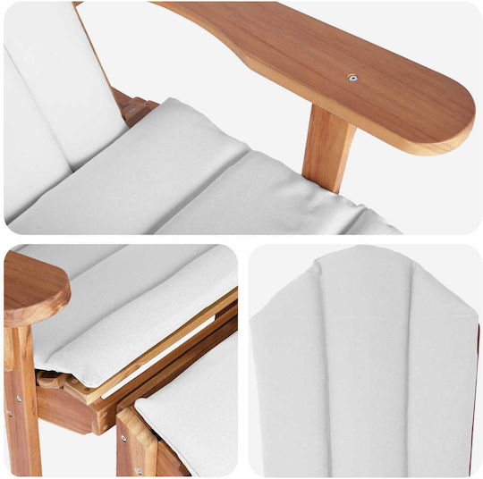Καρέκλα Adirondack Κήπου Φυσικό 78x155x94εκ.