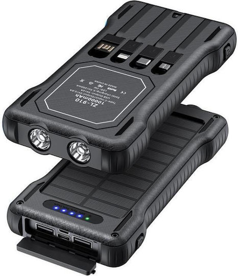 XO PR290 Solar Ηλιακό Power Bank 10000mAh
