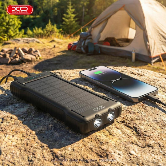 XO PR290 Solar Ηλιακό Power Bank 10000mAh