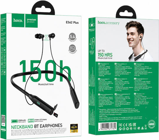 Hoco ES62 Plus In-ear Bluetooth Handsfree Ακουστικά Μαύρα