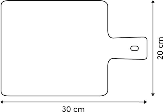 5Five Επιφάνεια Κοπής για Ψωμί Ξύλινη Μπεζ 30x20cm