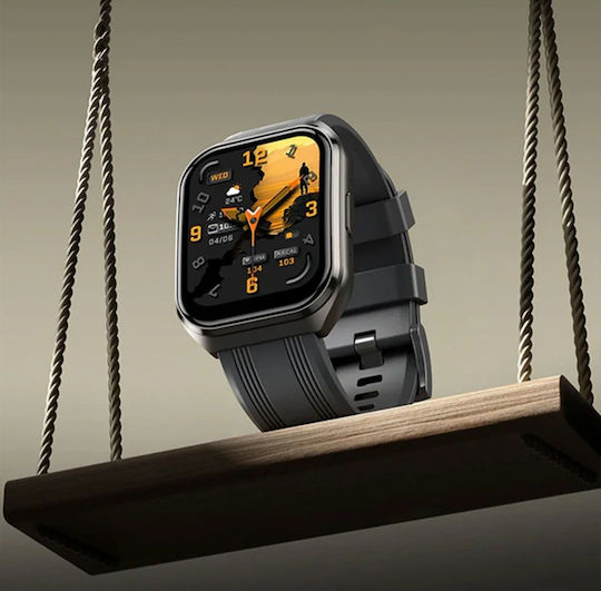 Hoco Y44 Smartwatch με Παλμογράφο (Μαύρο)