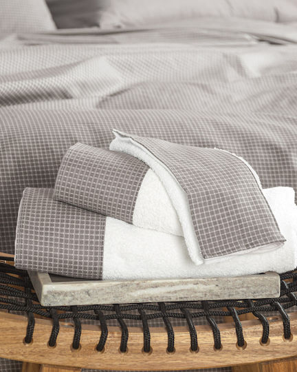 Rythmos Imperial Single Bed Sheet Set 160x260cm Grey (3 Pieces)