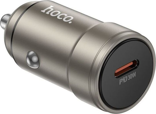 Hoco Auto-Ladegerät 30W 3A mit einem Anschluss: 1xType-C Gray Farbe