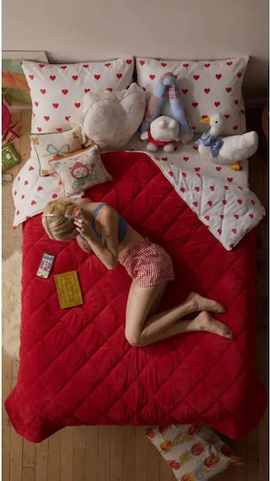 SteweHome Steppdecke Einzel 155x215cm Rote