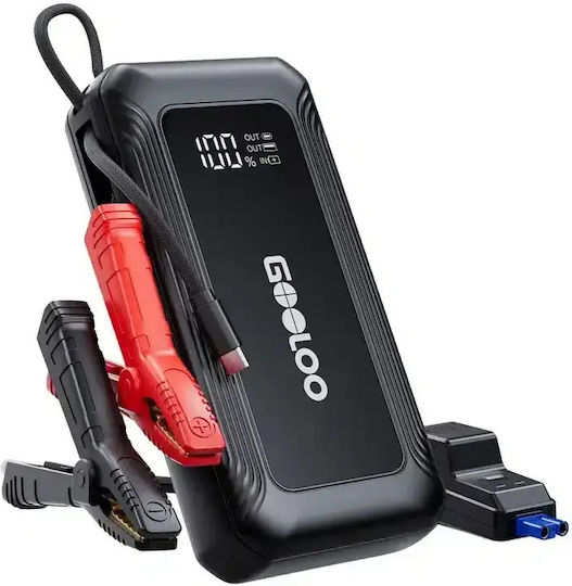 Gooloo Portable Car & Motorcycle Battery Starter 3000mAh with Power Bank / Flashlight 12V