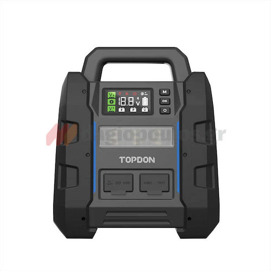 Topdon Portable Car & Motorcycle Battery Jump Starter with Flashlight 12V