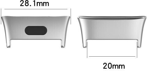 Replacement Metal Strap 20mm Band for Xiaomi Redmi Watch 3 Mi Watch Lite 3 Set of 2 Pieces Silver