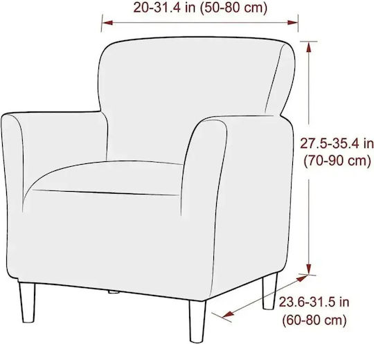 SteweHome Еластично Кърпа За Фотьойл Геометрично 60x85см