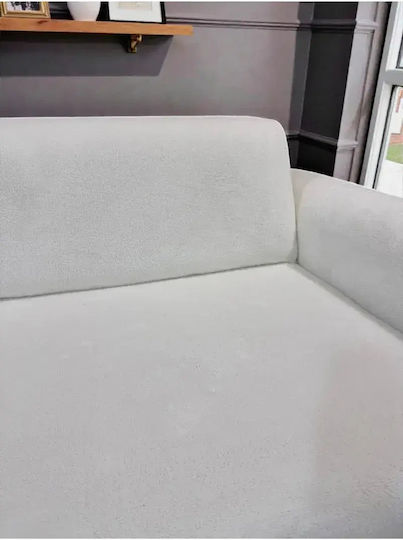 SteweHome Elastic Cover for Three Seater Sofa White 180x230cm