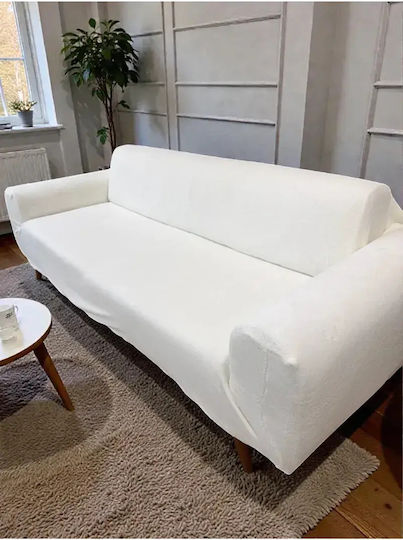 SteweHome Elastic Cover for Three Seater Sofa White 180x230cm
