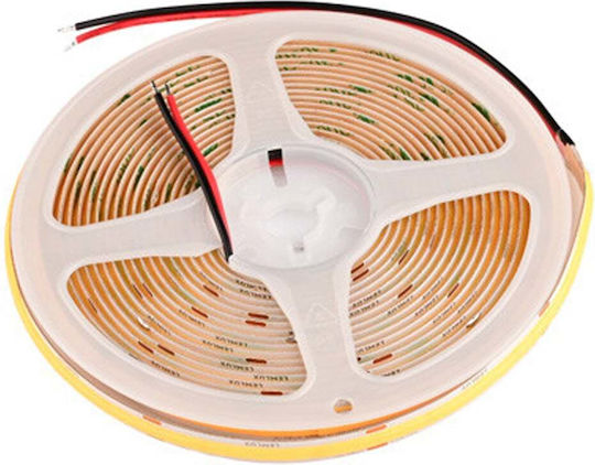 Lemlux Bandă LED 24V Lumină Alb Cald 5m Tip COB