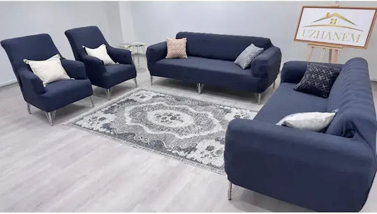 SteweHome Ελαστικό Κάλυμμα Καναπέ Κρεβάτι Μπλε