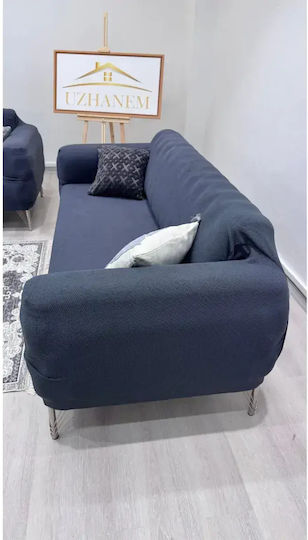 SteweHome Elastisches Abdeckung für Dreisitziges Sofa Blau 195x230cm
