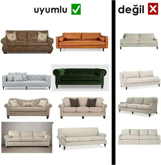 SteweHome Husă Elastică Pentru Canapea Cu Trei Locuri Albă 180x230cm