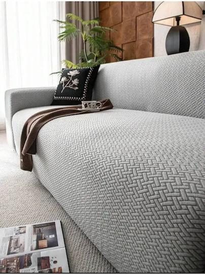 SteweHome Husă Elastică Canapea Cu Două Locuri Gri 180x230cm