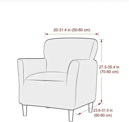 SteweHome Ελαστικό Κάλυμμα Πολυθρόνας Καφέ 60x85cm