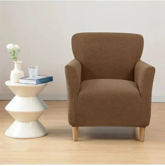 SteweHome Elastic Armchair Cover Brown