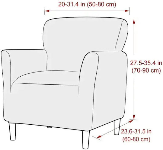SteweHome Elastische Abdeckung Für Sessel Blau 60x85cm
