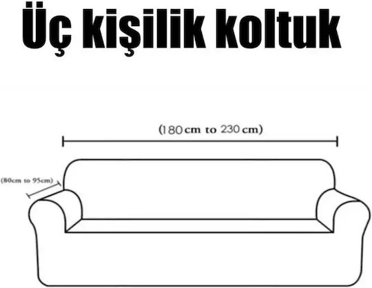 SteweHome Husă Elastică Canapea Cu Trei Locuri Verde 195x230cm