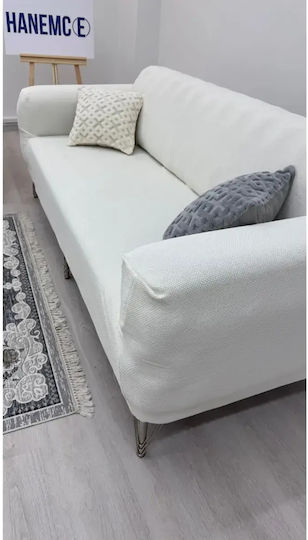 SteweHome Elastisches Abdeckung Für Dreisitziges Sofa Ecru 180x237cm