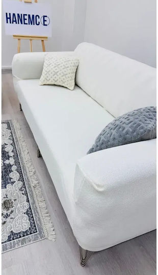 SteweHome Elastisches Abdeckung Für Dreisitziges Sofa Ecru 180x237cm