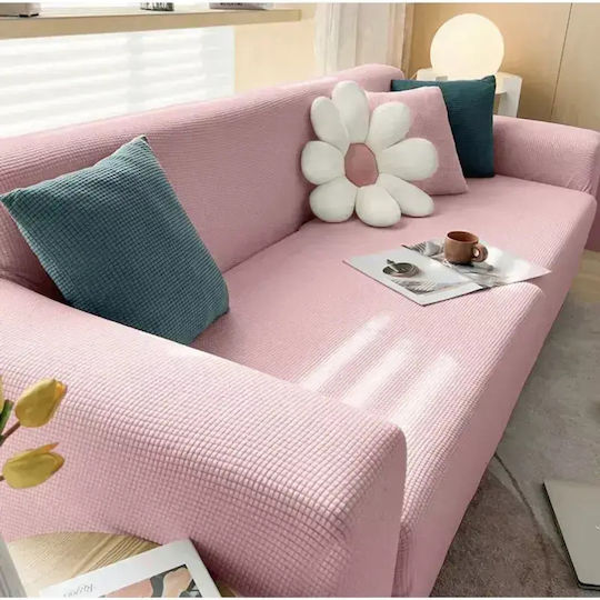 SteweHome Elastische Abdeckung Für Dreisitziges Sofa Rosa 195x230cm
