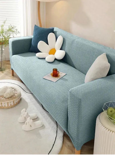 SteweHome Elastische Abdeckung Für Dreisitziges Sofa Türkis