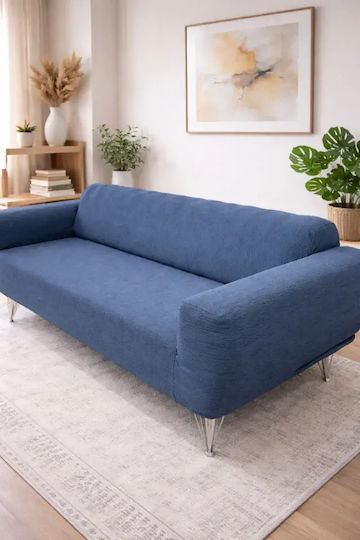 SteweHome Elastic Cover Three Seater Sofa Green 195x230cm