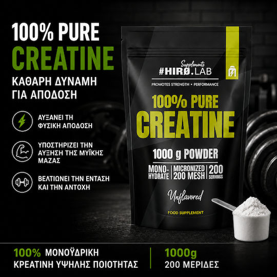 Hiro.Lab 100% Pure Creatine Micronized Monohydrate Creatine Unflavoured 1000gr