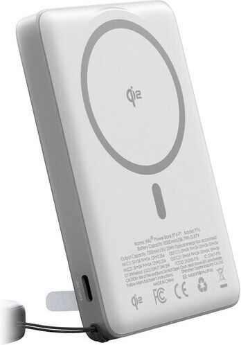Iniu MagPro Slim MagSafe Qi2 Baterie Externă 10000mAh 45W cu 2 Porturi de Ieșire USB-C Power Delivery Argintie
