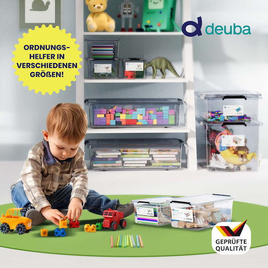 Deuba Cutie De Depozitare Din Plastic Cu Capac Transparent 20x15x12cm 10 Bucăți